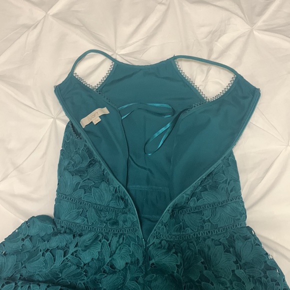 Green Lace LOFT Dress - Picture 5 of 11